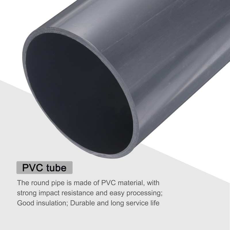 MECCANIXITY 5 Inch PVC Rigid Tube Round Pipe Tubing Hardware
