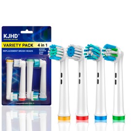 Replacement Heads for Oral B Braun Variety Pack of 4 PCS Floss Cross Sensitive Soft Precise Electric Toothbrush Heads Tooth Brush Head Refill Compatible with Oral-B [KJHD]