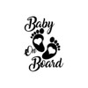 Stukk Baby on Board Vinyl Car Window Sticker 5" x