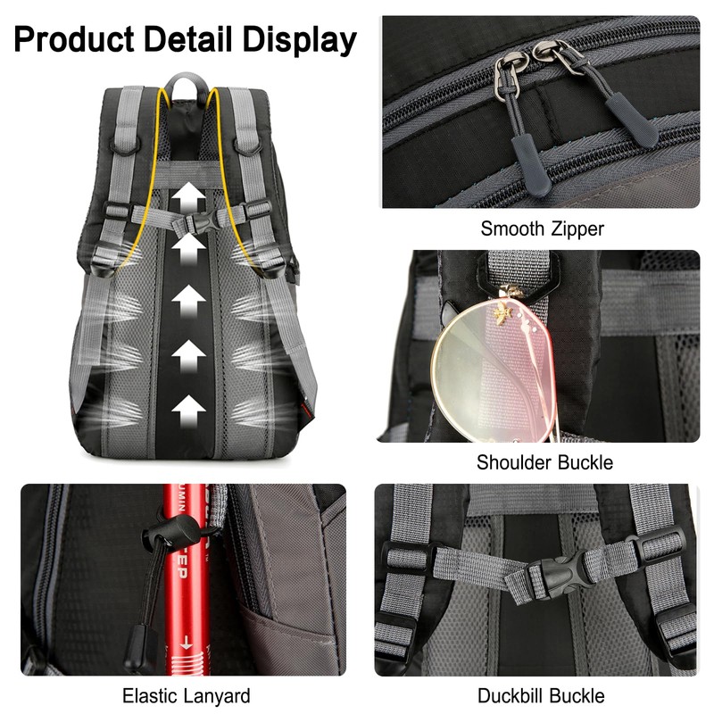 PORRASSO Hiking Backpack Waterproof Rucksack 25L Daypack Durable Backpack for