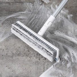 (Forward Tech) Adjustable length bathroom cleaning brush, bathroom floor squeegee, water removal brush cleaning brush