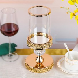 Portavelas de huracán para vela de pilar, portavelas de pilar, portavelas de cristal para velas de mesa de café, boda, eventos, fiestas, decoración del hogar YL031SD