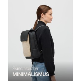 Kapten & Son Rucksack Tromso Small Cream Black 6 L | Rucksack Damen & Herren Schwarz-Beige | Kleiner Rucksack ideal als Tagesrucksack, Daypack, City Rucksack | Rucksackhandtaschen