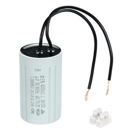 PATIKIL CBB60 8uF Running Capacitors, AC 450V 2 Wires 50/60Hz Cylinder 60x35mm for Water Pumps, Washing Machines Motor Start,1Set