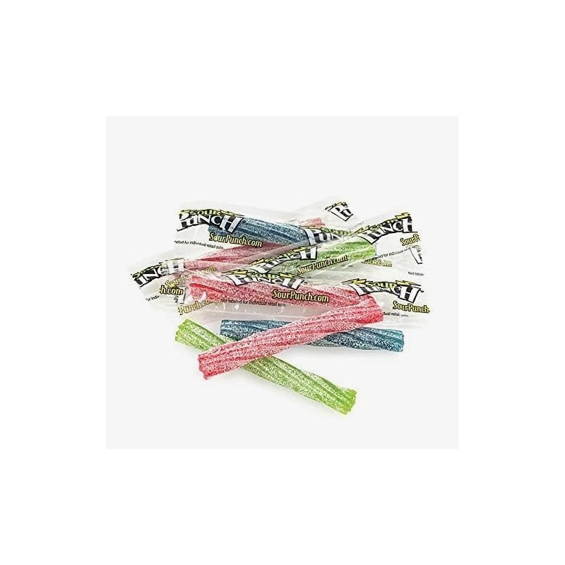 Sour Straws Assorted Fruit Twists, 1 LB Bulk Bag, 3