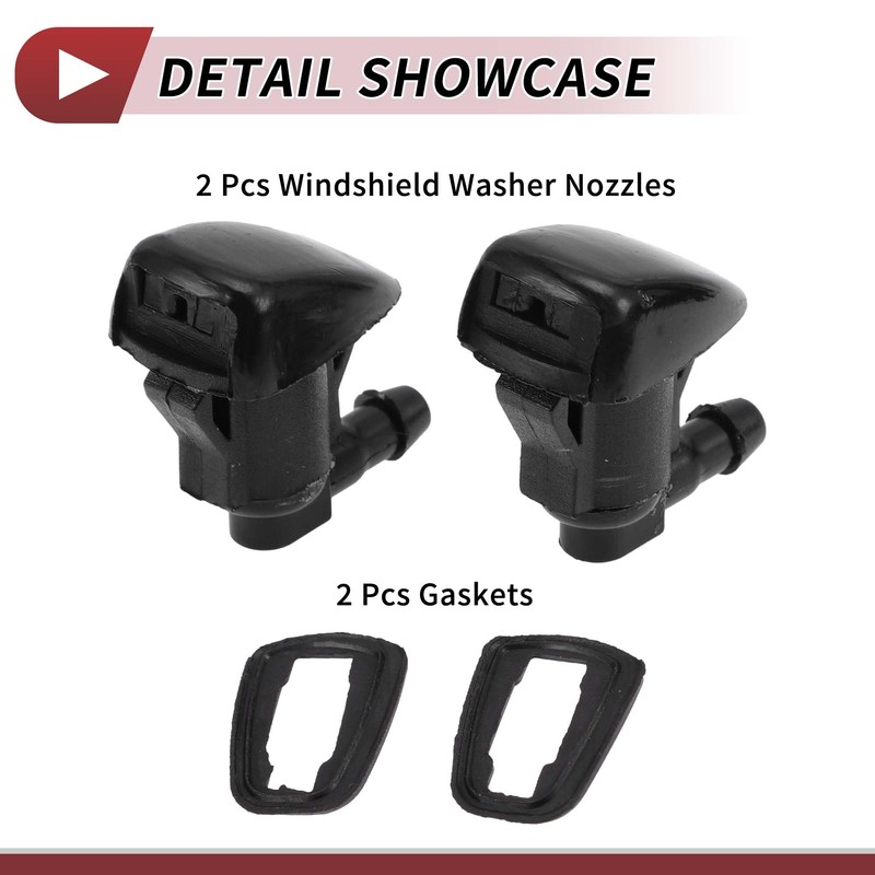 HEROFFIX 2pcs Windshield Washer Nozzle for Toyota Camry 2002-2006 Front