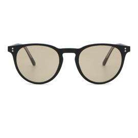 Feisedy B1213 Round Sunglasses, Men's, Women's, UV Protection, Driving, Travel, Fashion, Unisex, Black frame/Chunky lenses