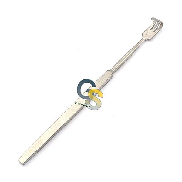 G.S Ophthalmic Instruments LACRIMAL Knapp Retractor 3 PRONGS Blunt New
