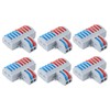 6PCS 2 in 8 Out Terminal Blocks 8 Way Butt
