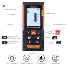Tacklife HD40 Classic Laser Measure 131Ft M/In/Ft Mute Laser Distance Meter with