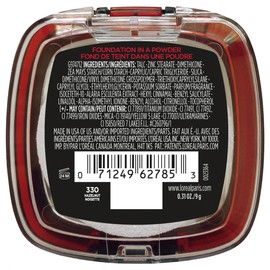 L'Oreal Paris Infallible Fresh Wear Foundation in a Powder, Up to 24H Wear, Hazelnut, 0.31 oz.