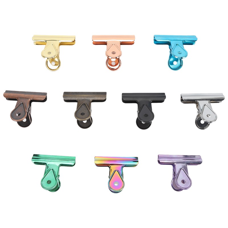 10PCS Colorful Metal Hinge Clips Multifunctional File Money Clamps for