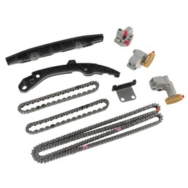 Timing Chain Kit 3.7L Compatible with 2009-2013 370Z, for 2008-2013 G37, for 2013 FX37 for 2014 QX70 VQ37VHR 3.7L Automotive Engine Replacement Parts with Tensioner, Guide Rail