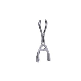 FIREFIX 2087 Briquette Tongs with Joint, Length 245 mm, Galvanised, Silver
