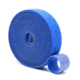 5 m Velcro Fastening Tape Cable Ties for Cable Management, 1 cm Wide, Blue
