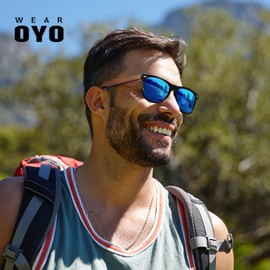 WEAROYO Polarized Sunglasses for Men Women with Wood Temples,Retro Dark Lenses Driving Fishing UV400 Protection