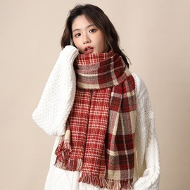 Women's Winter Scarf - Warm Korean Style Couple Christmas Gift Free Size/Solid Color-190*40 2ea