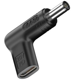 Bacron USB-C Adapter to DC 12V/ 18.5V/ 19V/19.5V/20V Plug, Male-to-Female, 6.0x3.7mm