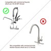 Pre-Rinse Spray Valve Commercial Sink Sprayer 1.42 GPM High Pressure