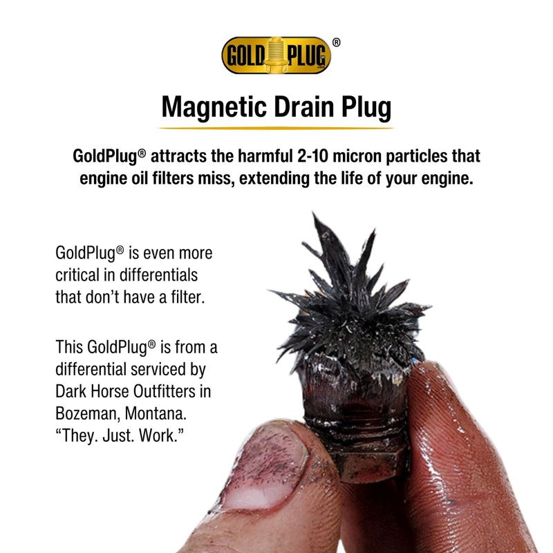 Gold Plug MP02T Stainless Steel Magnetic Drain Plug, Silver