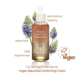 TINAZANA Vegan Bakuchiol Firming Serum, Dual-Layer Hydrating Bakuchiol, Sweet Almond Oil & Panthenol, Radiance & Sensitive Skin Care, 1.7 fl.oz