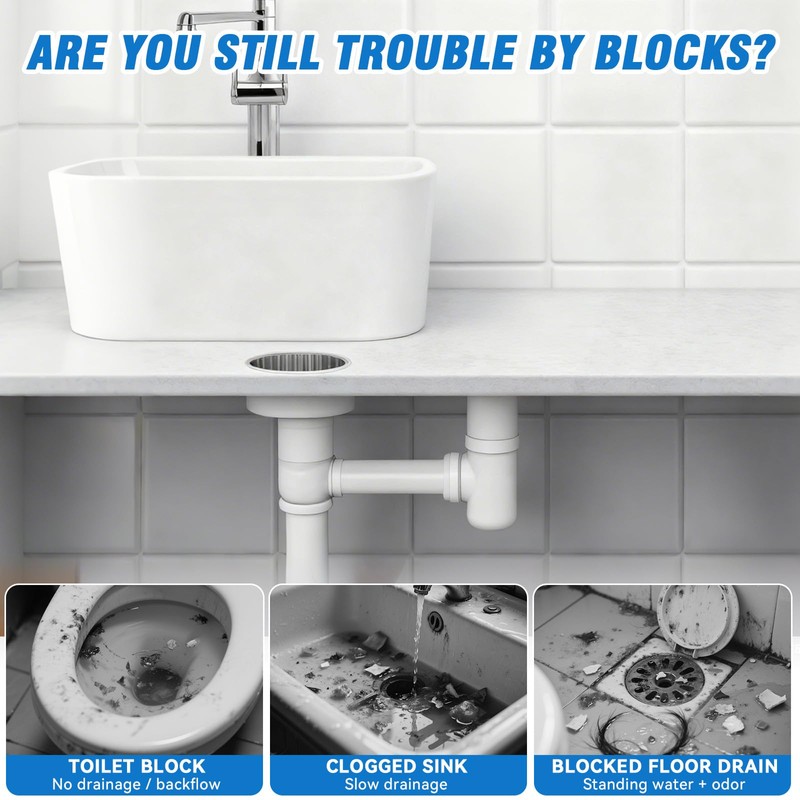 Drain Clog Cleaner for Shower and Sink, 260g Pipe Build-Up