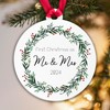First Christmas as Mr and Mrs 2024 Wedding Bauble Christmas