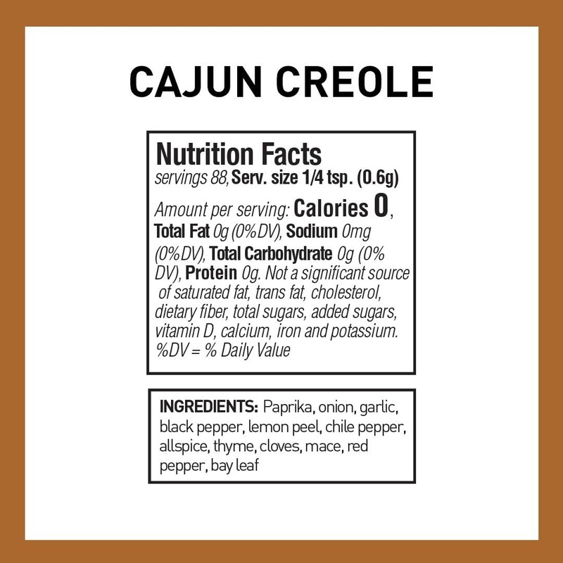 Spice Hunter Cajun Creole Seasoning Blend, 1.9-Ounce Jar (Pack of