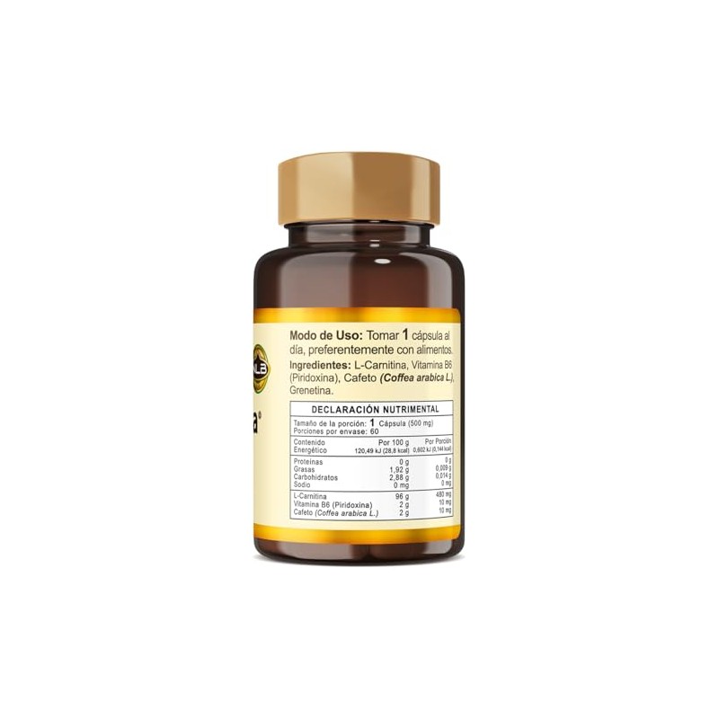Naturlab L-Carnitina 60 Cápsulas 500 mg