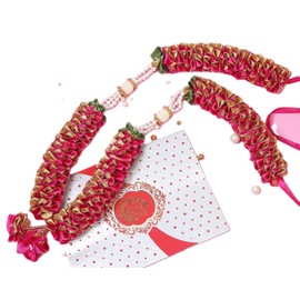 estationeryhouse Artificial Indian mala/garland/haar jaimala milni mala shaadi indian wedding pooja gods idol mala ashtami,Mala 1 pc