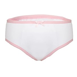 P&S Healthcare - Upsy Daisy Girls Reusable Incontinence Brief - White, X-Large, 1 pc, 83g, Waterproof, Solid, Latex Free, Cotton, UK Made, 9-10 yrs (24-28" - 61-71cm), Urine Protection