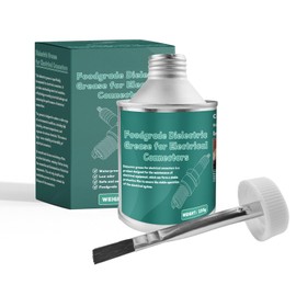 DINGSEN 8oz Silicone Dielectric Grease for Electrical Connectors, Silicone Paste Automotive with Brush, Spark Plug, O Rings, Marine, Insulation Protection, Waterproof & Heat Resistant
