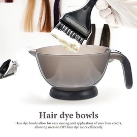 Beaupretty Thickened Hair Dye Bowls with Handle 2-Pack Large Color Mixing Bowls 7.08X5.35X3.34In for Salon and Diy Hair Tinting Application