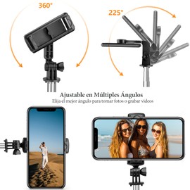 EMAGIE Tripie para Celular - Selfie Stick Bluetooth Trípode para Móvil de 360°Rotación Extensible Palo Selfie con Control Remoto para Android iOS y Otros Celular Inteligentes