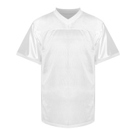 MESOSPERO Men's Football Jersey Blank Football Practice Jersey for Athletic Training and Daily Leisure (White, 3XL)