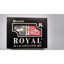 Royal 100% Plastic Big# Bridge Double Decks Display, Pack of 6