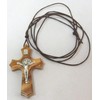 GTBITALY 10.023.90 Lac Necklace Cross of Saint Benedict Olive Wood