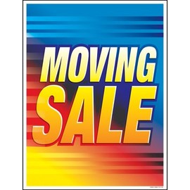 P40MOV Moving Sale Window Sale Sign Posters Retail Business Store Signs (P40-25" x 33")