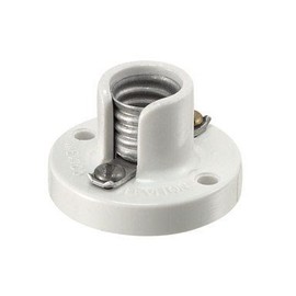 Leviton 10028 Candelabra Base,Keyless, Incandescent, Urea Lampholder, White 4 Pack