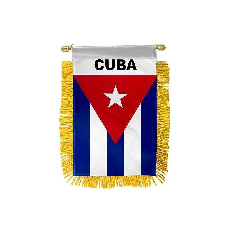 Cuba MINI BANNER FLAG GREAT FOR CAR & HOME Glass