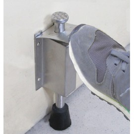 Stainless Steel Door Stopper Spring Loaded Telescopic Step On Door Holder Stop & Release by Foot.Size;200mm(7.87")