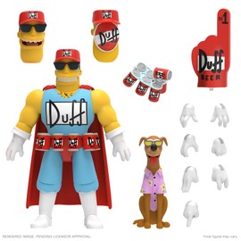 Super7 Super7 Ultimates The Simpsons Duffman - 7" The Simpsons Action Figure with Accessories Classic TV Show Collectibles and Retro Toys