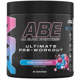Applied Nutrition Applied Nutrition ABE Pre Workout - All Black Everything Pre Workout Powder, Energy & Physical Performance with Citrulline, Creatine, Beta Alanine (375g - 30 Servings) (Bubblegum Crush)