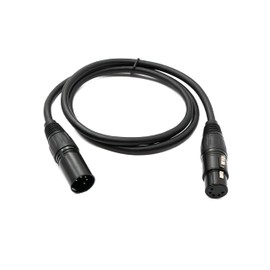 System-S Audio XLR Cable 100 cm 5-Pin Female to Male Adapter in Black