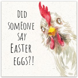 Twizler Funny Easter Card - Chicken - Happy Easter Cards for Mum Dad Nan Grandad - Easter Greetings for Son Daughter Grandson Granddaughter Friend