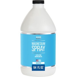Magnesium Spray - Big 64 oz USP Grade Pure Magnesium Oil Spray - Soak or Refill Spray Bottles - Made in USA
