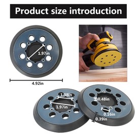 2025 New Sander Pad for Dewalt, 2 Pack 5" 8 Hole Hook and Loop Orbital Sander Pad Replacement for DeWalt DWE6421 6421K DWE6423 6423K DCW210B (4 Screw Holes Sanding Part for DeWalt DWE64233 & N329079)
