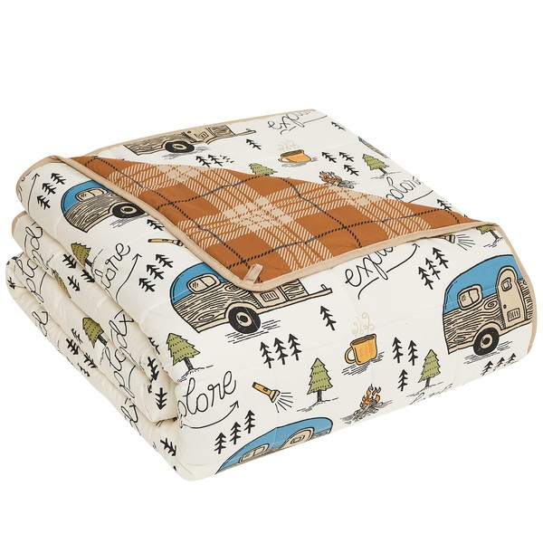 CuteKing Weighted Blanket for Adults (20lbs, 60"x80", Queen, Camping) Heavy