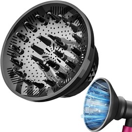 Difusor para Cabello Rizado, Difusor de Secadora Compatible con Secadores de Pelo con Boquillas de 1,5 a 3,22 Pulgadas, Difusor Secadora Plegable para Reduce Encrespamiento y Realza los Rizos