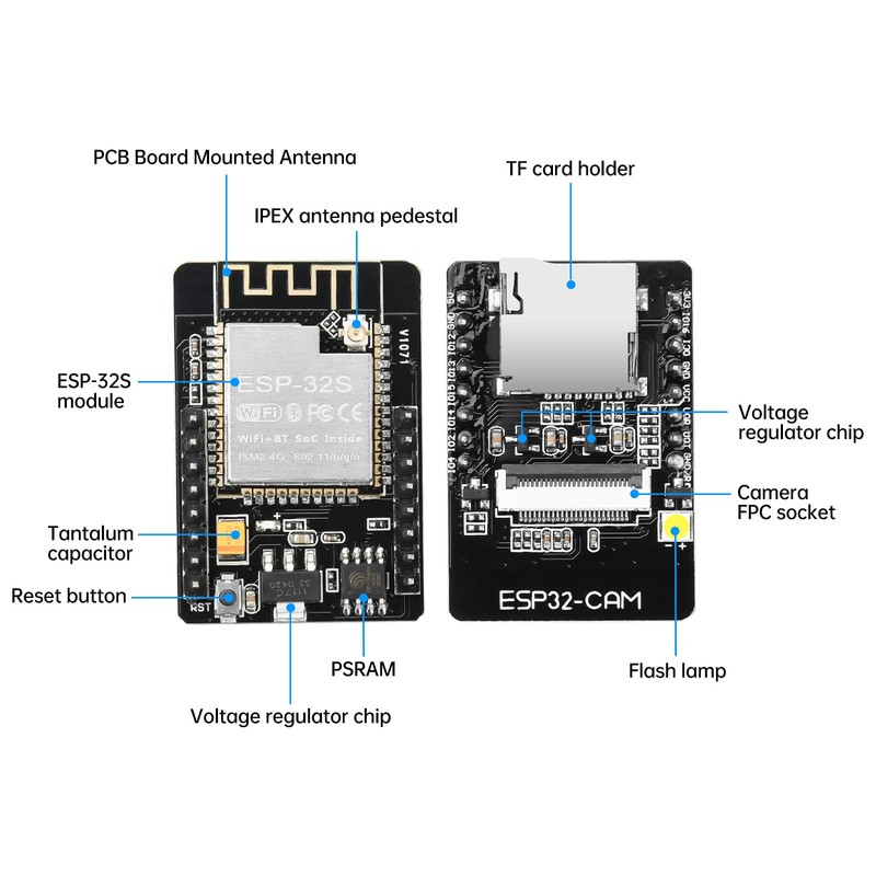 diymore ESP32 Micro USB ESP32 CAM Development Board, CH340 WLAN/Bluetooth